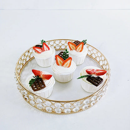 1 Pcs/lot Crystal Clear Acrylic Round Cylinder Display Nesting Riser Stands Dessert Display cupcake plate Food Platter Tray