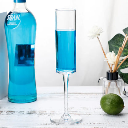 2Pcs Acrylic Champagne Glasses Wedding Party Flutes Bevel Wine Glass Home Bar Drinkware Party Valentine's Day Gifts