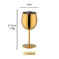 2PCS 350ml Wine Glass Stainless Steel Gold Goblet Champagne Cups Metal Juice Drinking Glass Luxury Barware Kitchen Tools