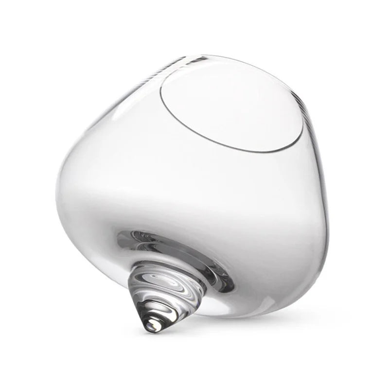 Whisky Beer Glass Cup - Rotating Belly Tumbler for Cocktails & Brandy