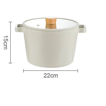 Korean Ceramic Non-Stick Wok - Milk Pot Frying Pan for Induction & Gas Stove