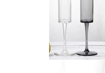 2Pcs Acrylic Champagne Glasses Wedding Party Flutes Bevel Wine Glass Home Bar Drinkware Party Valentine's Day Gifts