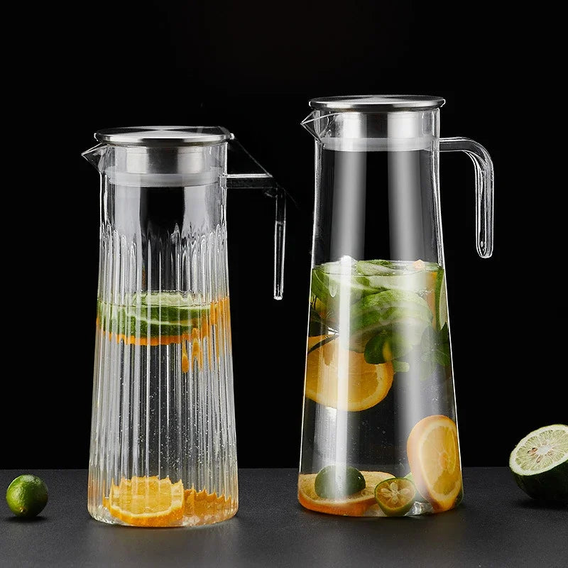 Drinkware Transparent Kettle Lemonade Container Cold Beverage Dispensing Jug for Water Beverage Acrylic Dispenser Jug With Lid