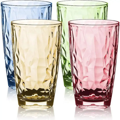 17 oz Plastic Tumblers Drinking Glasses Clear Acrylic Cups Wine Glassware Beverage Drinkware Tumbler for Poolside Party