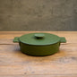 Nordic Cast Iron Enamel Pan 23-26cm - Uncoated Cookware for Soup, Stew & Seafood