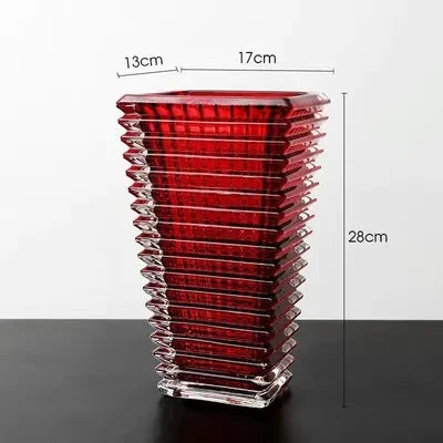 Light and Luxurious Crystal Glass Vases Transparent Decorative Decorations Flower Arrangement Water Culture and Flowers
