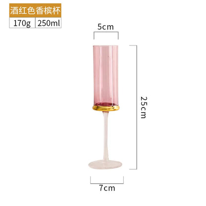 Nordic Gold Red Wine Glass Crystal Glass Champagne Glass Home Juice Glass Goblet Wine Glass Model Room Bar Barware