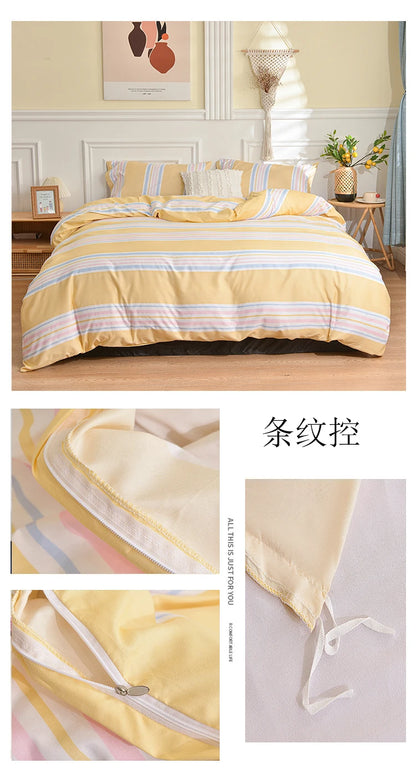 Black and White Bedding Set for Double Bed sabanas cama matrimonial Queen/King Comforter Sets Single Duvet Cover with Pillowcase