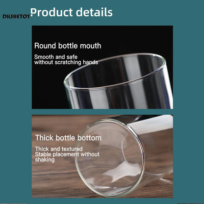 Glass Flower Vase desk decoration Modern Small Cylinder Flower Centerpiece Vases for Home Office Wedding Table