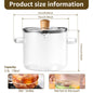 Glass Cooking Pot with Lid - Borosilicate Saucepan for Stovetop Soup & Baking