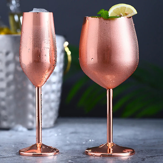 Metal Rose Gold Kitchen Supplies Goblet Bar Tools Wine Glass Barware Cocktail Glass Champagne Cup