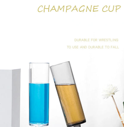 2Pcs Acrylic Champagne Glasses Wedding Party Flutes Bevel Wine Glass Home Bar Drinkware Party Valentine's Day Gifts