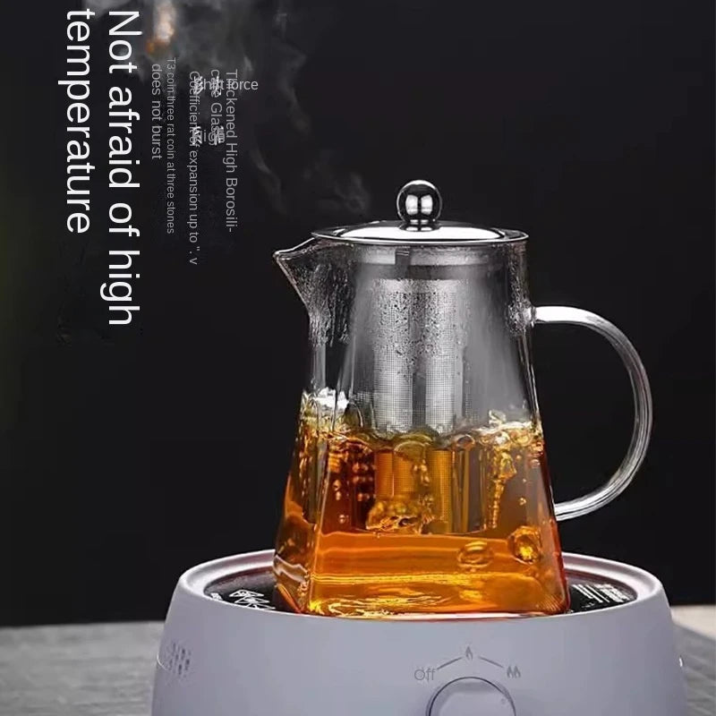Glass Teapot with Infuser - Tea Set Kettle Maker for Loose Leaf Tea