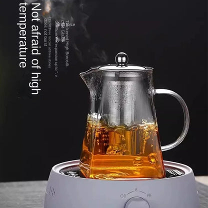 Glass Teapot with Infuser - Tea Set Kettle Maker for Loose Leaf Tea
