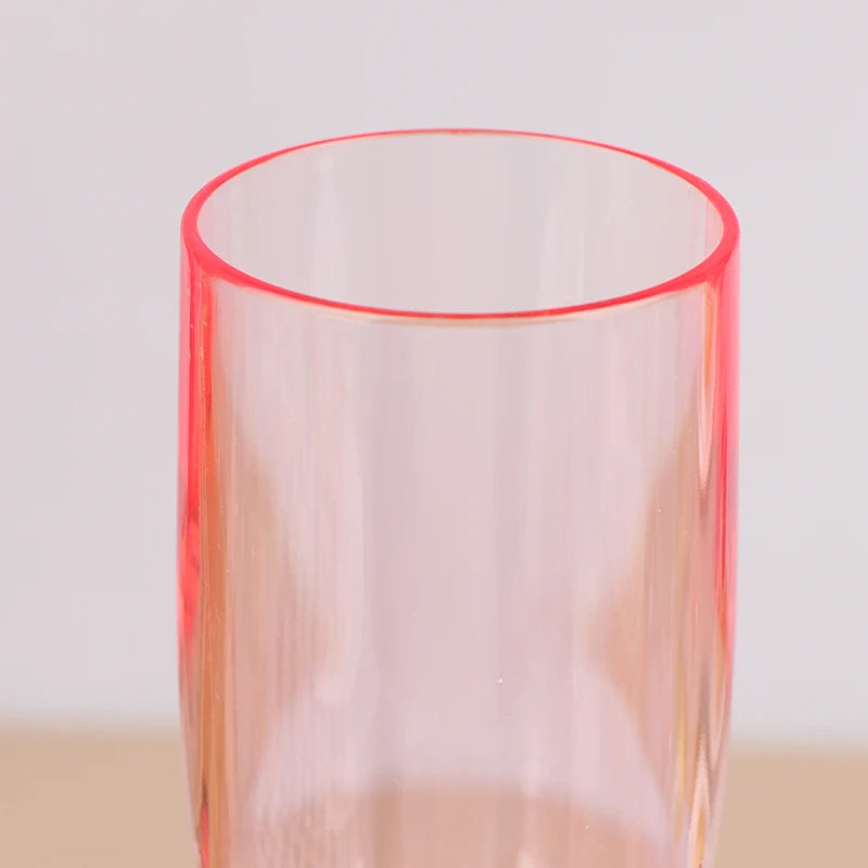 5Pcs 5oz/5.5oz Acrylic Champagne Goblet Glasses Cup Transparent Cocktail Glass Cups Anti-fall Goblet For Bar Pub Club Drinkware