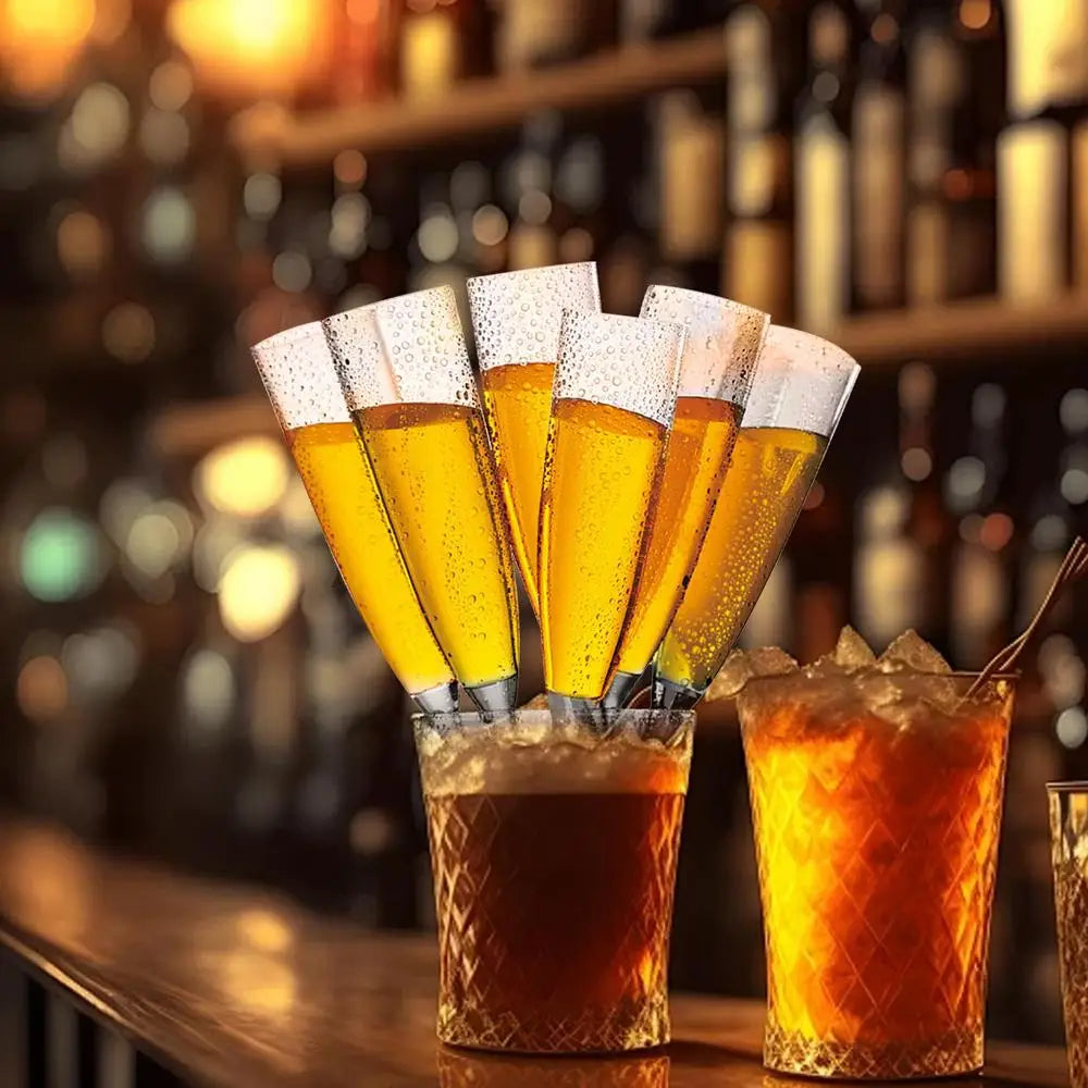 Champagne Flutes For Pool 6pcs Acrylic Wine Glasses Floating Champagne Flutes Juice Beverage Drinking Cups Novelty Drinkware For