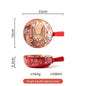 YWDL 500ml Ceramic Bakeware - Forest Animals Baking Pan with Handle