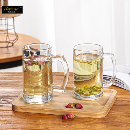Drinkware Acrylic Beer Mug Transparent Anti-fall Beer Cup Plastic Unbreakable Water Cup Bar