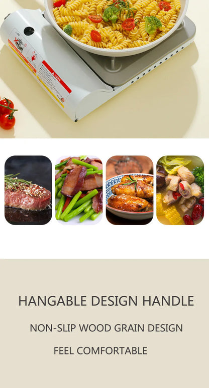 20cm Ceramic Wok Frying Pan - Non-Stick Induction Pan for Steak & Cooking