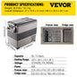 VEVOR 55L Car Refrigerator Mini Fridge Freezer Portable Compressor Cooler 12/24V DC 110-240V Ice Box for Camping