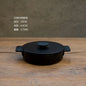 Nordic Cast Iron Enamel Pan 23-26cm - Uncoated Cookware for Soup, Stew & Seafood