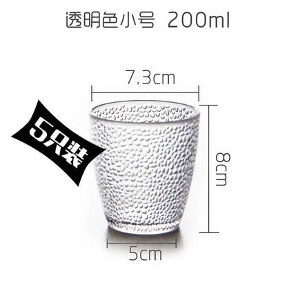5PCS Acrylic Juice Glass Colorful Diamond Water Glass Hotel Restaurant Wine Drink Cup Home Party Supplies