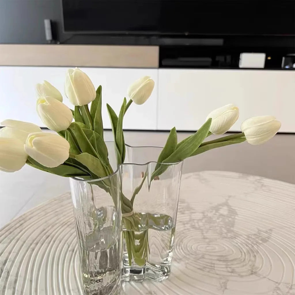 European Glass Vase - Modern Hydroponic Plant Vase for Weddings & Events