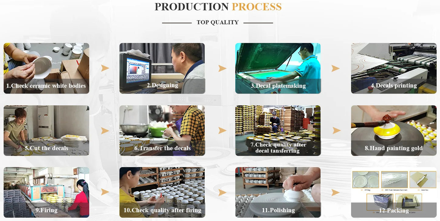 Royal Style Embossed Gold Rim Plates And Bowls Set Ceramic Dinner Set Dinnerware