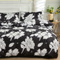 Black and White Bedding Set - Double Bed Queen King Comforter with Duvet Cover