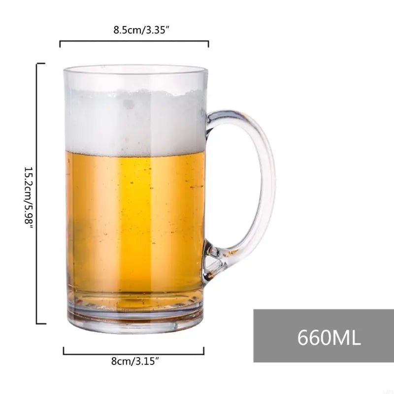 A3PA Shatterproof Acrylic Beer Mug Milk Coffee Water Mug Kitchen Drinkware Reusable
