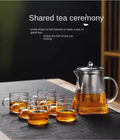 Glass Teapot with Infuser - Tea Set Kettle Maker for Loose Leaf Tea