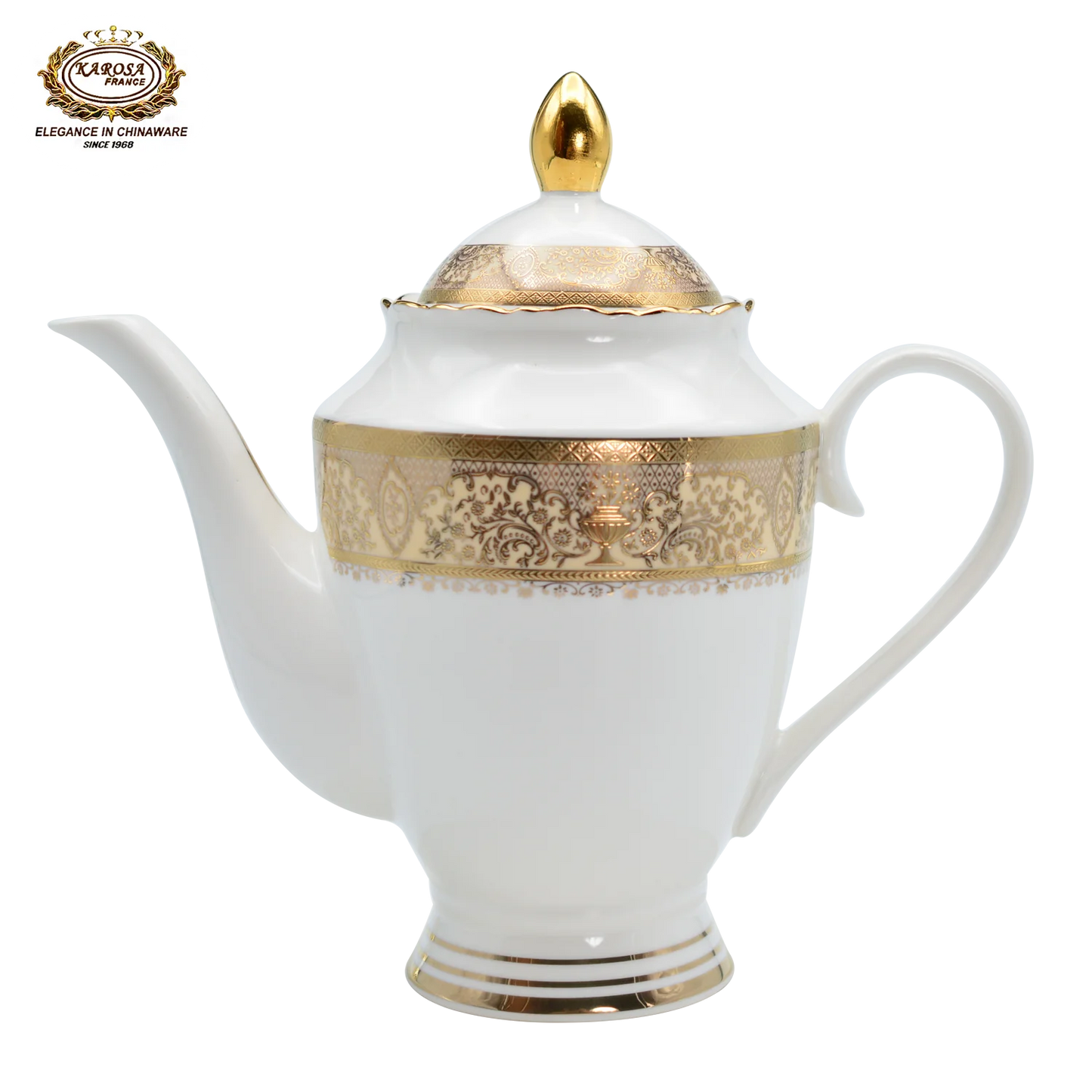 شكل عصري جديد لمجموعة عشاء من الخزف العظمي مزخرفة بالذهب من الطراز الألماني