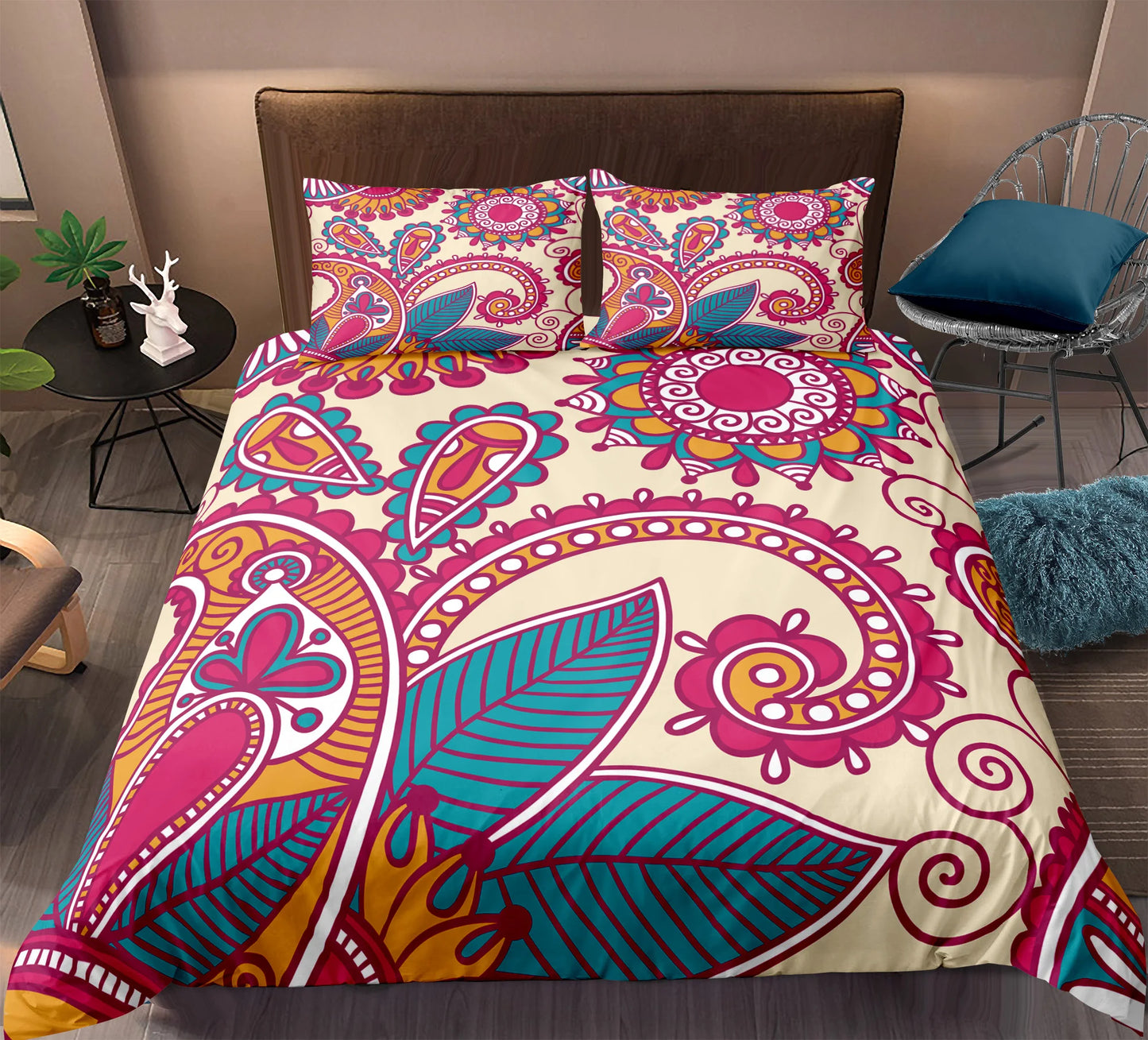 Bedding Set Rose Red Flower Pattern Duvet Cover Kids Adult Bed Set Room Decor Four season duvet cover 1pcs ,with1-2 Pillowcases