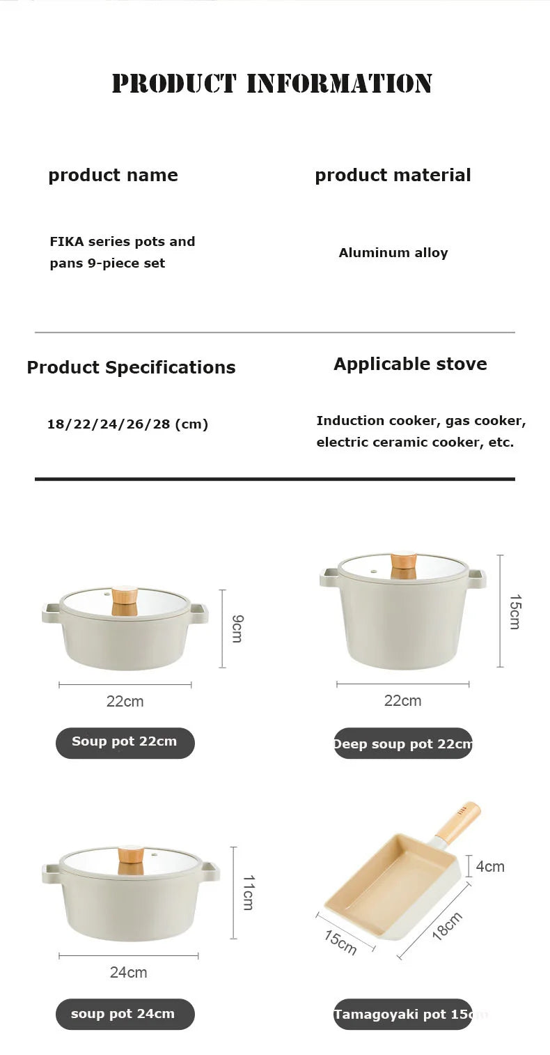 Korean Ceramic Non-Stick Wok - Milk Pot Frying Pan for Induction & Gas Stove