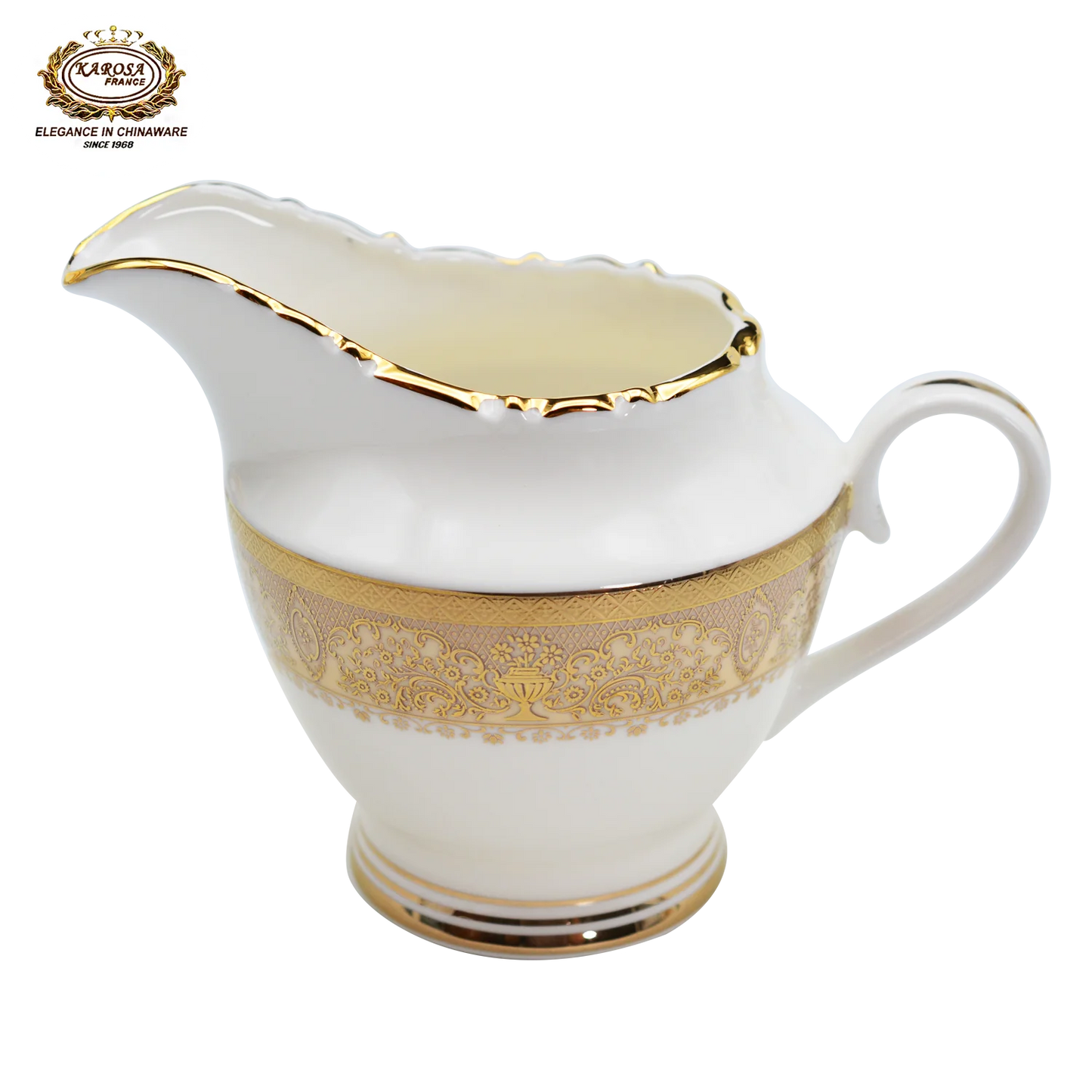 شكل عصري جديد لمجموعة عشاء من الخزف العظمي مزخرفة بالذهب من الطراز الألماني