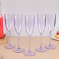5Pcs 5oz/5.5oz Acrylic Champagne Goblet Glasses Cup Transparent Cocktail Glass Cups Anti-fall Goblet For Bar Pub Club Drinkware