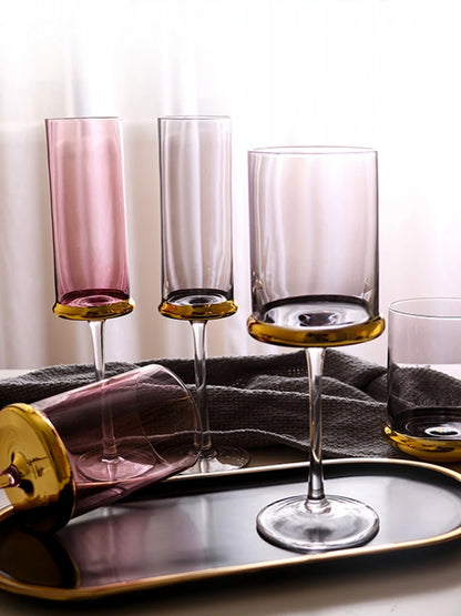 Nordic Gold Red Wine Glass Crystal Glass Champagne Glass Home Juice Glass Goblet Wine Glass Model Room Bar Barware