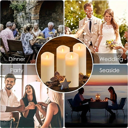 Flameless Candles with Remote - Waterproof LED Candles for Outdoor & Indoor
