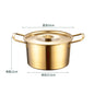 Gold Stainless Steel Stew Pots - Saucepan with Cover for Induction Cooker